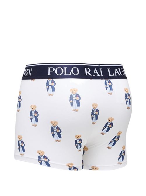 Boxer intimo uomo Polo Ralph Lauren 2 pack celeste e bianco con stampa orso POLO RALPH LAUREN | 714843425017